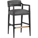 Keagan 41.5 inch Brentwood Charcoal Leather Barstool